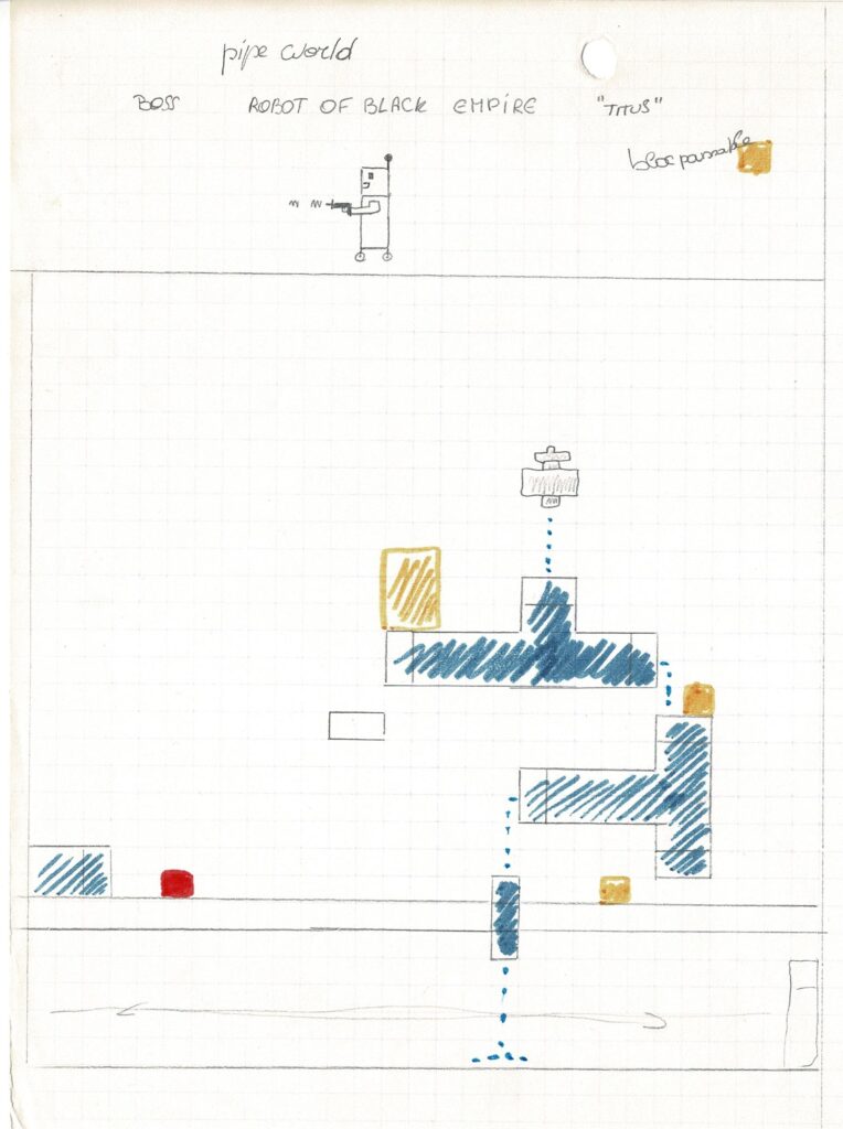 Plan originaux du Pipe World dans Bilou's Adventure